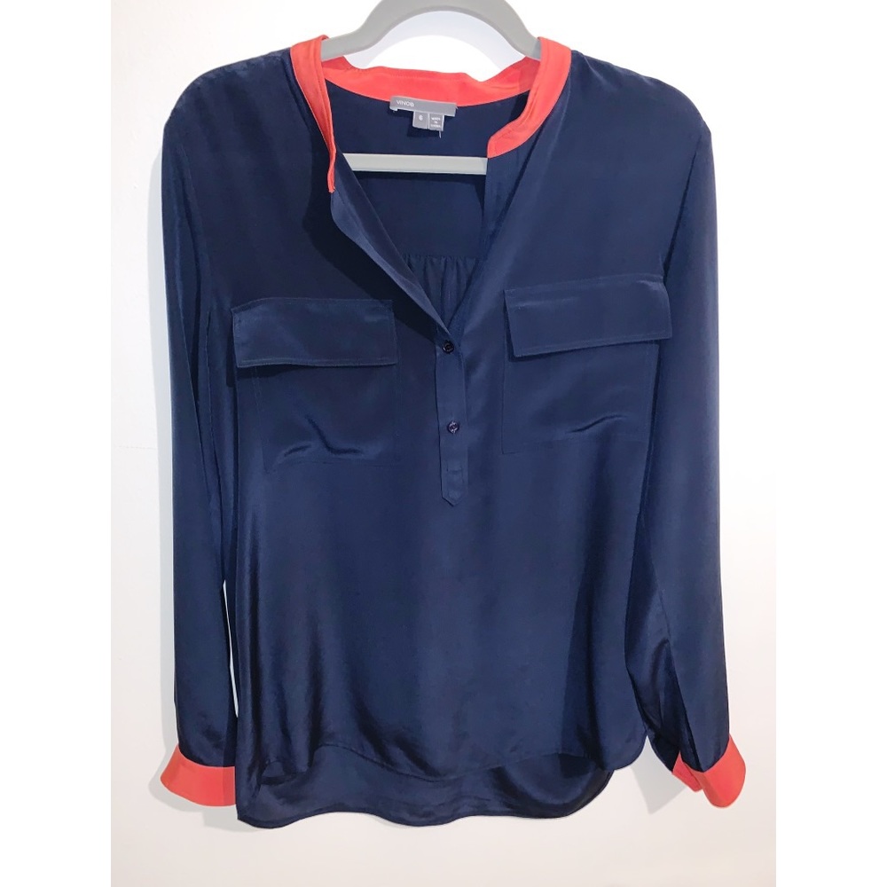 VINCE | Silk Long-Sleeve Blouse